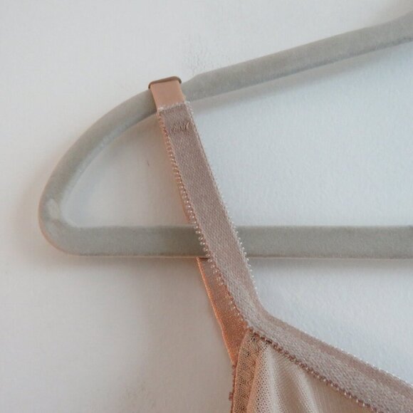 VINTAGE MINIMZER BY LILYETTE Satin Embroidered Bra in Nude Beige - Size 36B - Picture 12 of 15